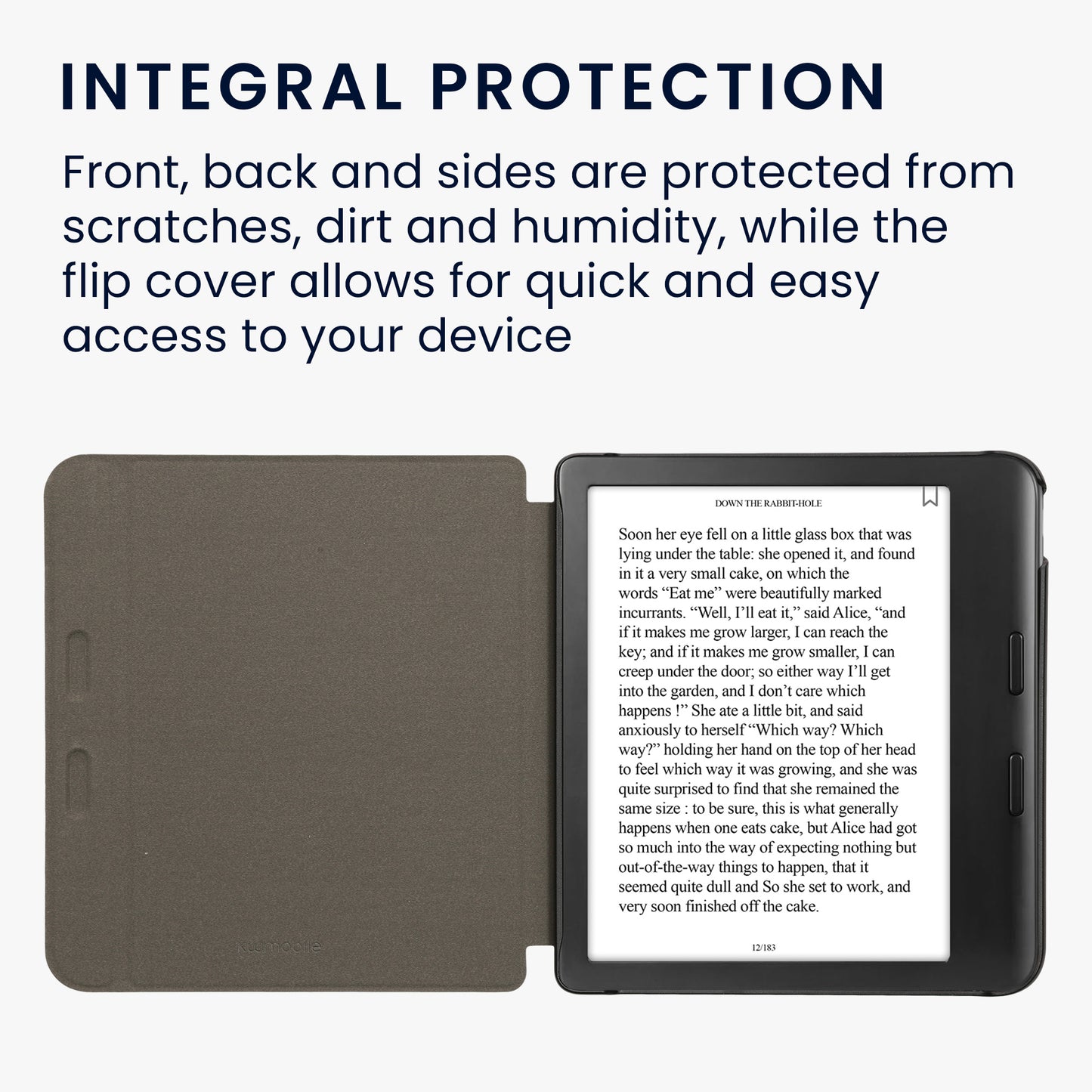 kwmobile Case for Kobo Libra Colour / Tolino Vision Color - Faux Leather eReader Cover with Auto Sleep Function - Rising Sun