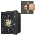 kwmobile Klapphülle kompatibel mit Kobo Kobo Libra Colour / Tolino Vision Color Hülle - Flipcase für den eReader mit Handschlaufe - Tarot Karten Dunkelblau Gelb Schwarz Dunkelblau  [dsg08]