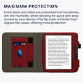 kwmobile Protective Case Compatible with Kobo Libra Colour / Tolino Vision Color Flip Case - Cover with Hand Strap
