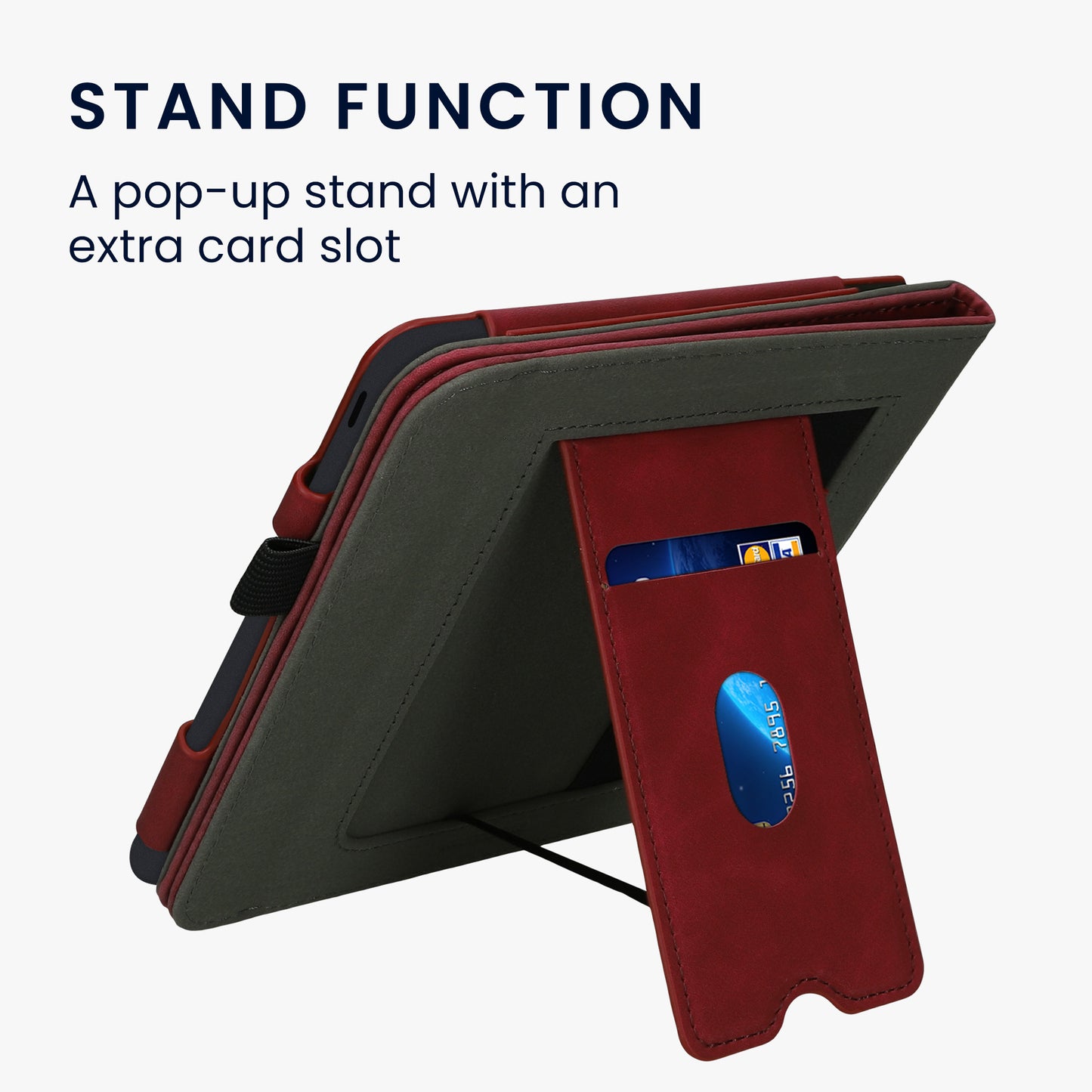 kwmobile Protective Case Compatible with Kobo Libra Colour / Tolino Vision Color Flip Case - Cover with Hand Strap
