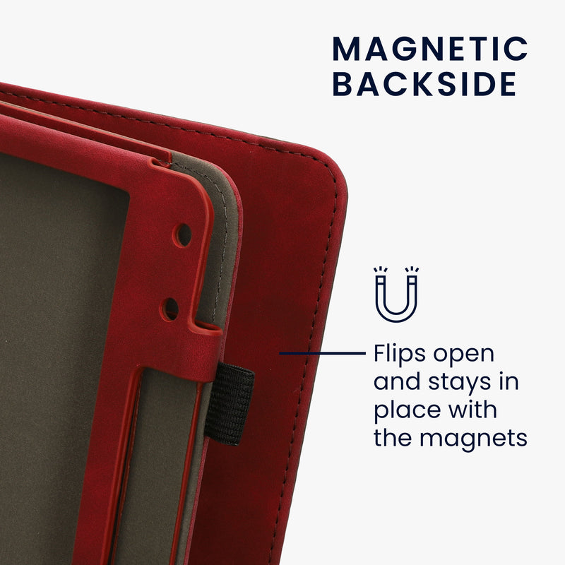 kwmobile Protective Case Compatible with Kobo Libra Colour / Tolino Vision Color Flip Case - Cover with Hand Strap