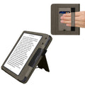 kwmobile Schutzhülle kompatibel mit Kobo Kobo Libra Colour / Tolino Vision Color Flip Hülle - Cover mit Handschlaufe - Aufgehende Sonne Grau Grau  [dsg02]