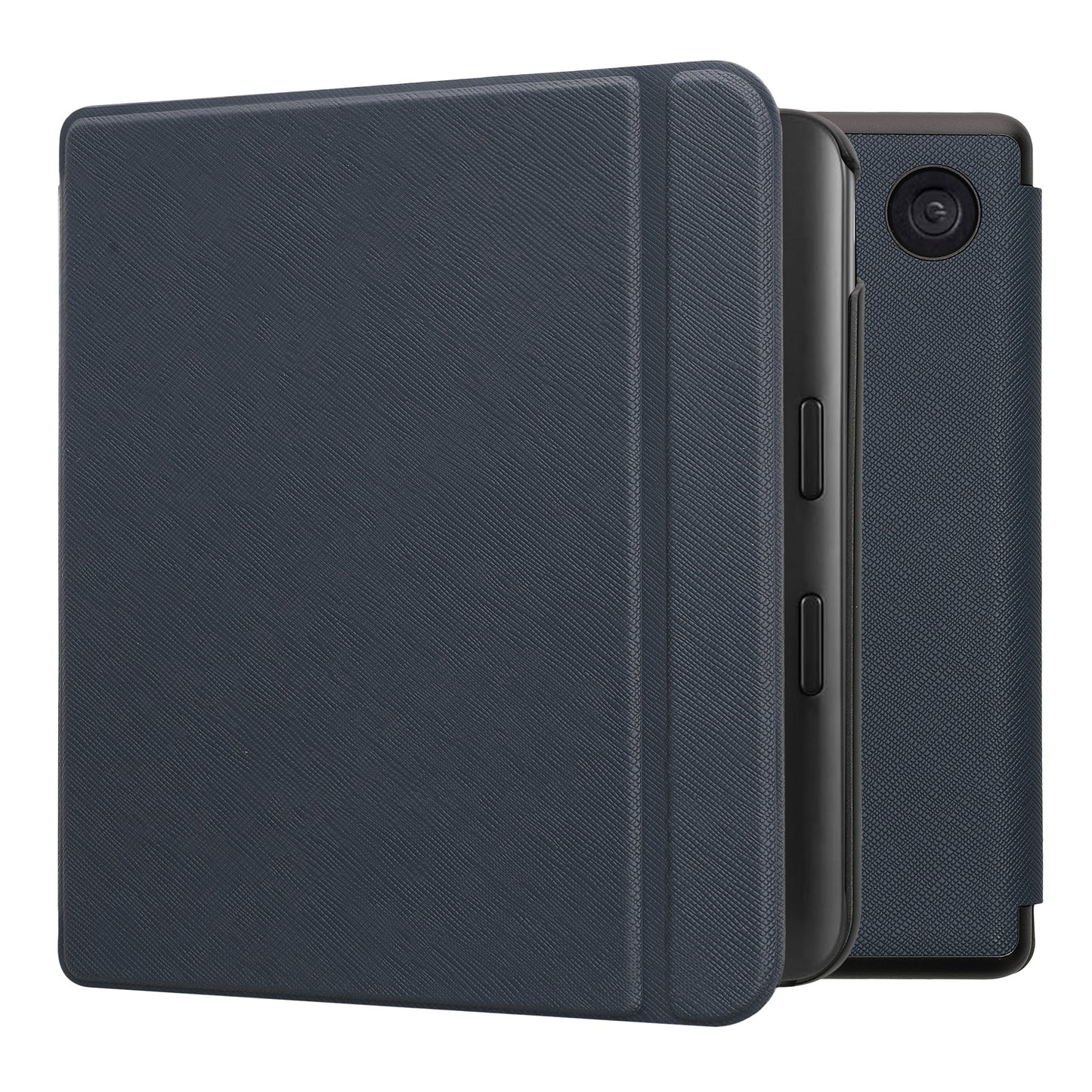 kwmobile Klapphülle kompatibel mit Kobo Kobo Libra Colour / Tolino Vision Color Hülle - eReader Case aus Kunstleder - Cover - Dunkelblau Dunkelblau  