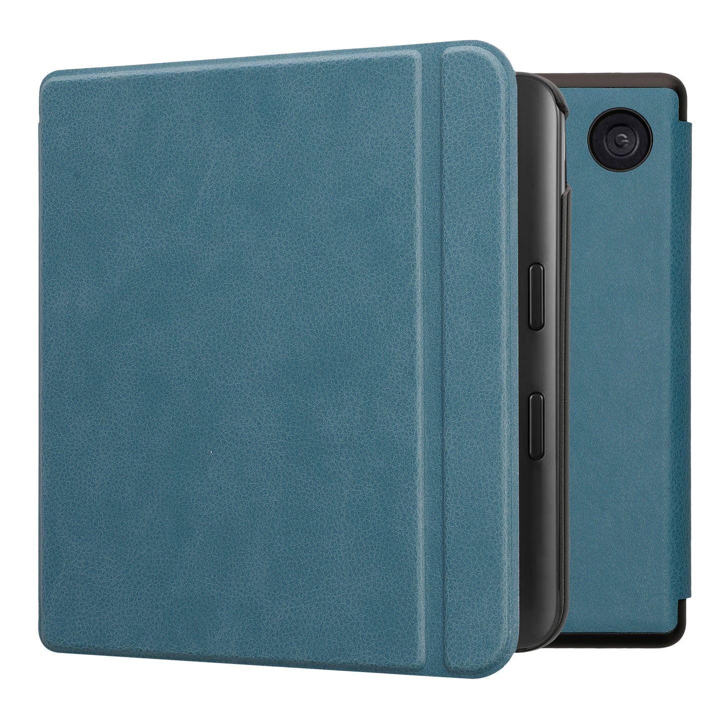 kwmobile Klapphülle kompatibel mit Kobo Kobo Libra Colour / Tolino Vision Color Hülle - eReader Case aus Kunstleder - Cover - Petrol Petrol  
