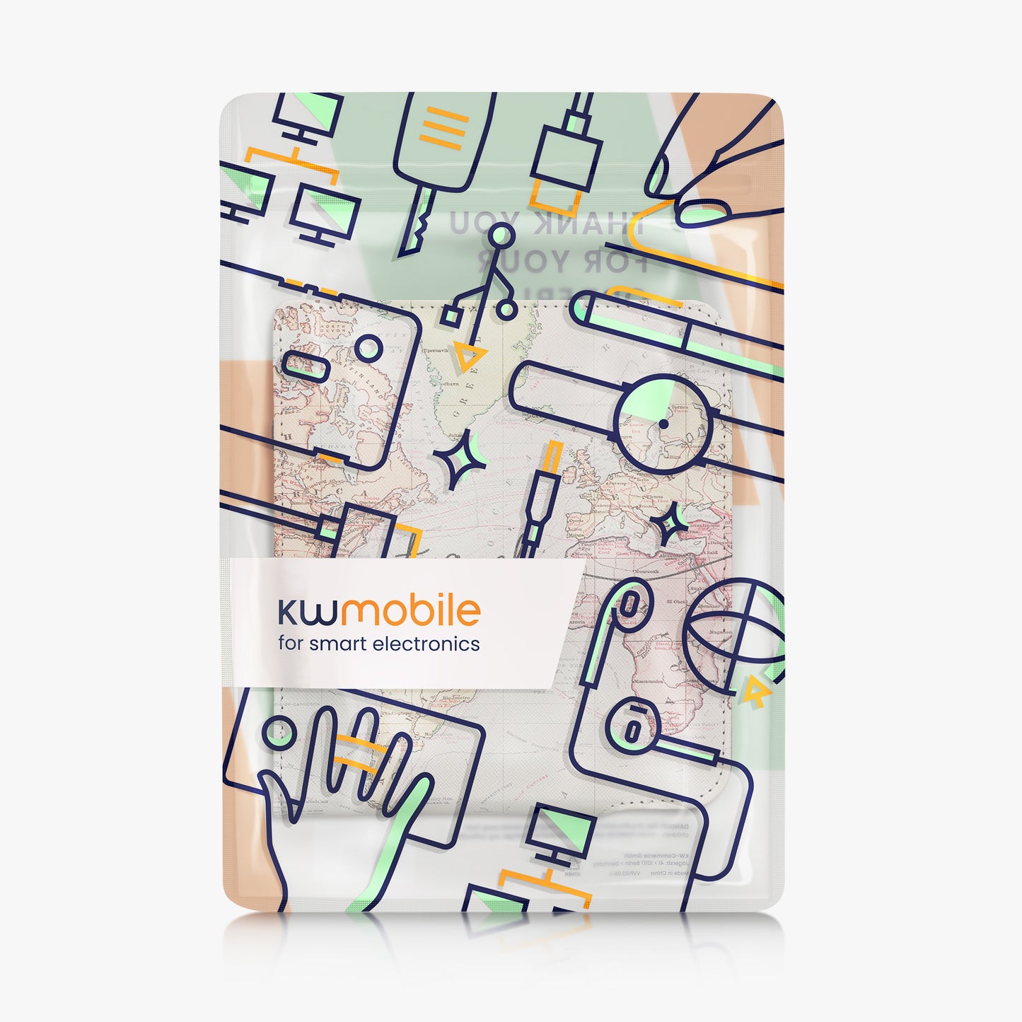 kwmobile Case Compatible with Kobo Libra Colour / Tolino Vision Color - Cover with Strap and Stand