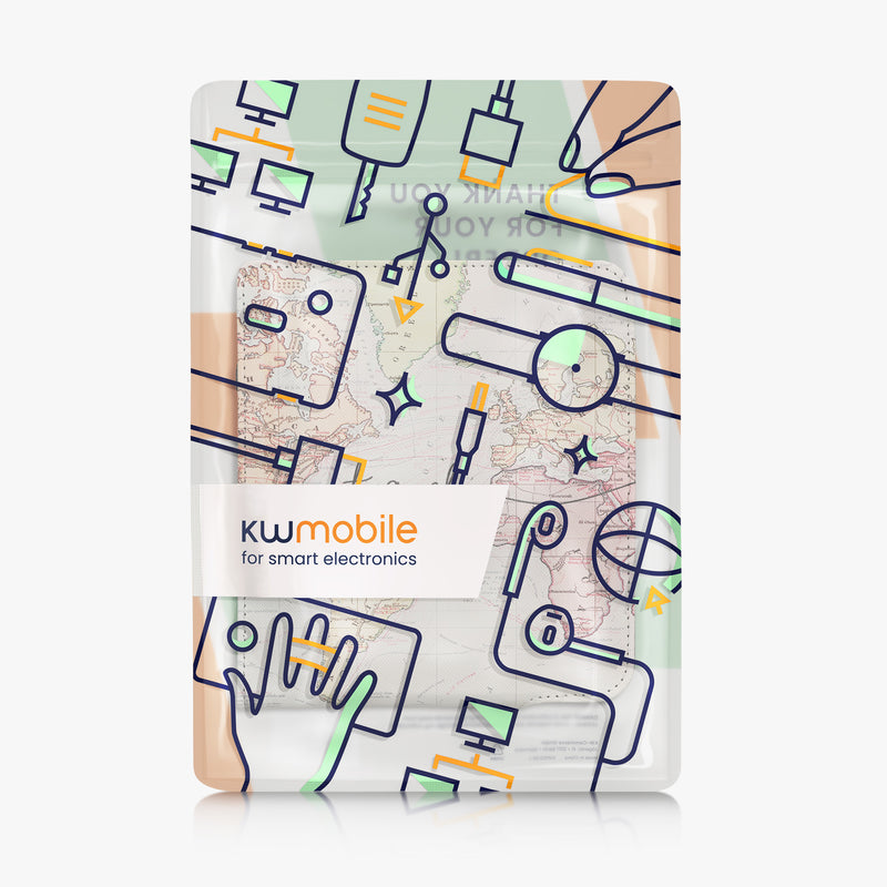 kwmobile Case Compatible with Kobo Libra Colour / Tolino Vision Color - Cover with Strap and Stand