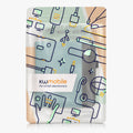 kwmobile Case Compatible with Kobo Libra Colour / Tolino Vision Color Case - Flip Case with Hand Strap - Faux Leather Cover