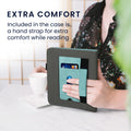 kwmobile Case Compatible with Kobo Libra Colour / Tolino Vision Color Case - Flip Case with Hand Strap - Faux Leather Cover