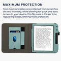kwmobile Case Compatible with Kobo Libra Colour / Tolino Vision Color Case - Flip Case with Hand Strap - Faux Leather Cover