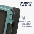 kwmobile Case Compatible with Kobo Libra Colour / Tolino Vision Color Case - Flip Case with Hand Strap - Faux Leather Cover