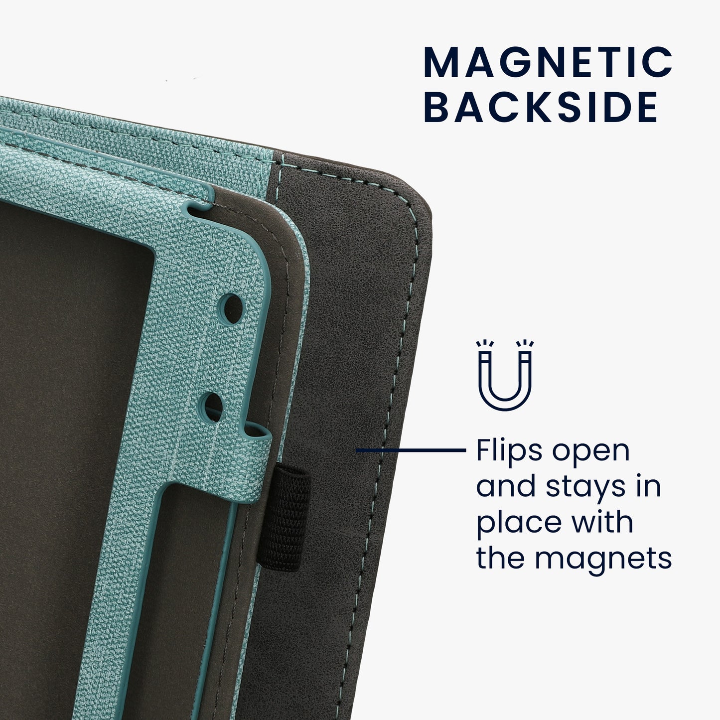 kwmobile Case Compatible with Kobo Libra Colour / Tolino Vision Color Case - Flip Case with Hand Strap - Faux Leather Cover