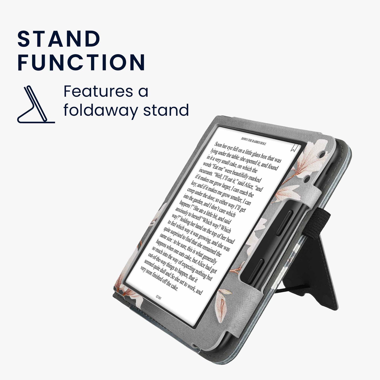 kwmobile Flip Cover compatible with Kobo Libra Colour / Tolino Vision Color - Case with Hand Strap