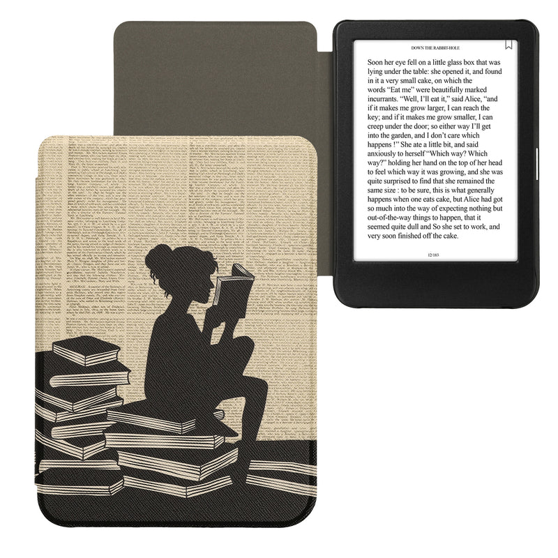 kwmobile Case for Kobo Clara BW / Clara Colour / Tolino Shine (5) / Shine Color - eReader Flip Case with Auto Sleep Function
