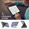 kwmobile Cover for Kobo Clara BW / Clara Colour / Tolino Shine (5) / Shine Color - Faux Leather Case - eReader Flip Case with Auto Sleep Function - Cover with Stand