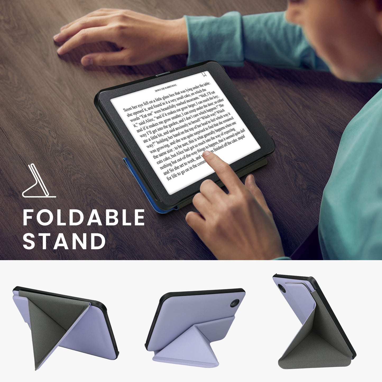 kwmobile Cover for Kobo Clara BW / Clara Colour / Tolino Shine (5) / Shine Color - Faux Leather Case - eReader Flip Case with Auto Sleep Function - Cover with Stand