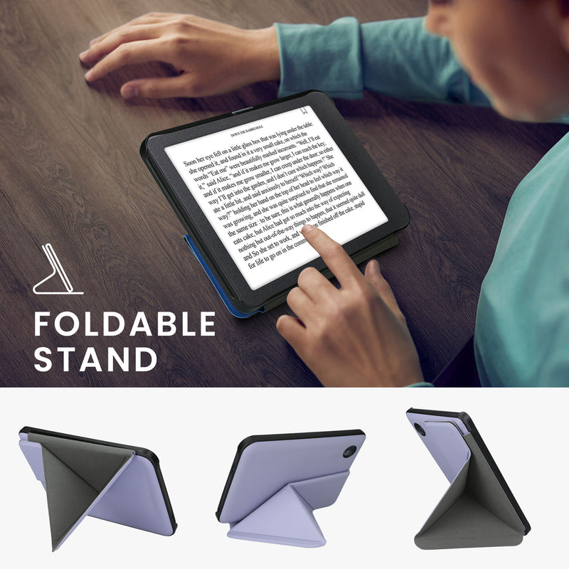 kwmobile Cover for Kobo Clara BW / Clara Colour / Tolino Shine (5) / Shine Color - Faux Leather Case - eReader Flip Case with Auto Sleep Function - Cover with Stand
