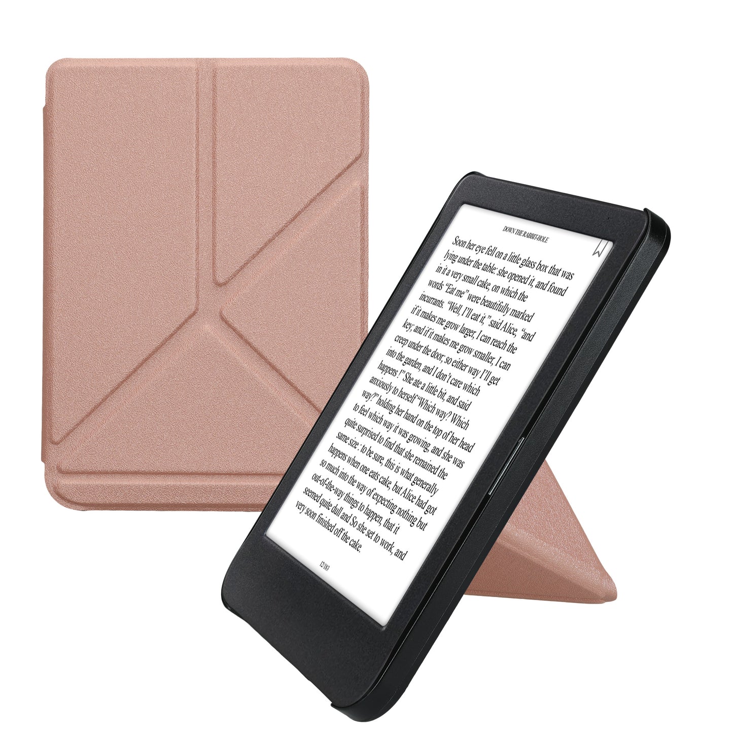 kwmobile Hülle kompatibel mit Kobo Clara BW / Clara Colour / Tolino Shine (5) / Shine Color Hülle - Kunstleder Case - eReader Schutzhülle - Cover Rosegold Rosegold  