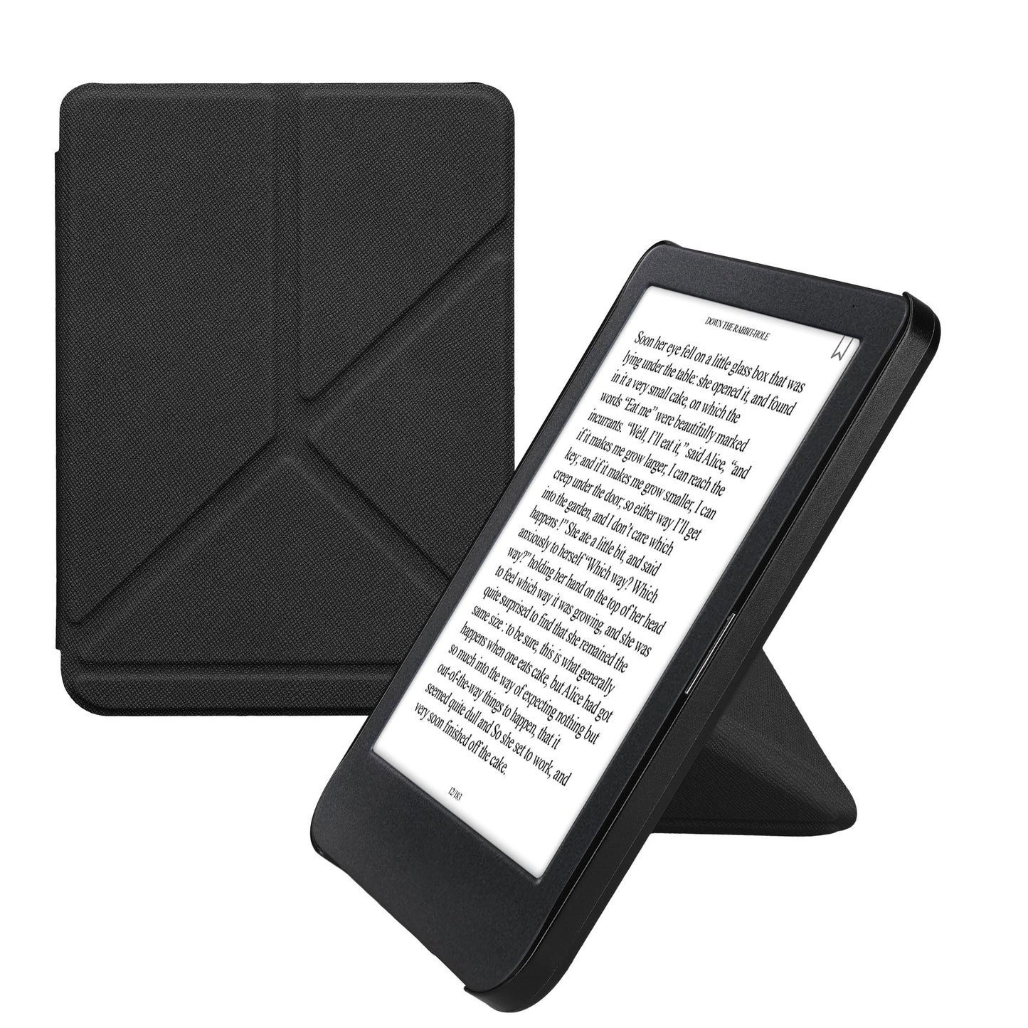 kwmobile Hülle kompatibel mit Kobo Clara BW / Clara Colour / Tolino Shine (5) / Shine Color Hülle - Kunstleder Case - eReader Schutzhülle - Cover Schwarz Schwarz  