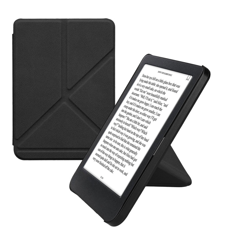 kwmobile Hülle kompatibel mit Kobo Clara BW / Clara Colour / Tolino Shine (5) / Shine Color Hülle - Kunstleder Case - eReader Schutzhülle - Cover Schwarz Schwarz  