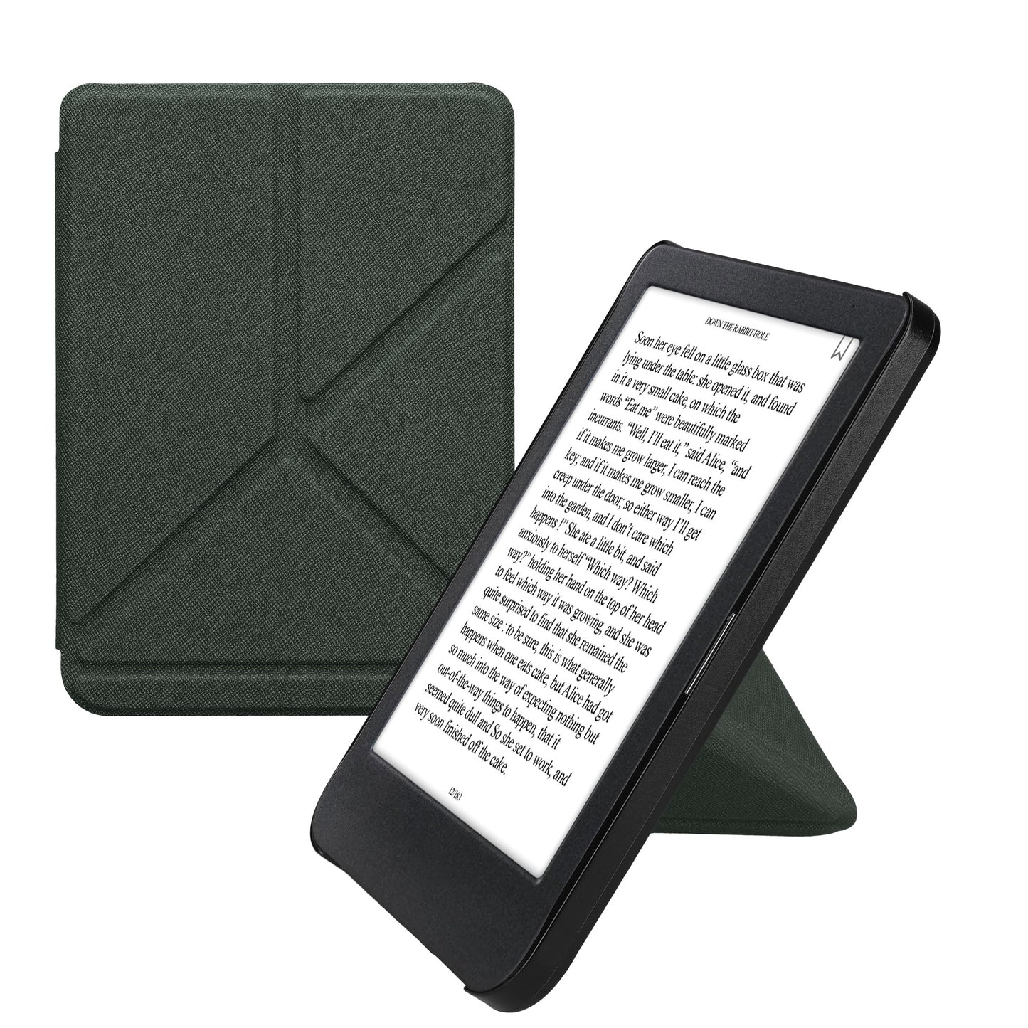 kwmobile Hülle kompatibel mit Kobo Clara BW / Clara Colour / Tolino Shine (5) / Shine Color Hülle - Kunstleder Case - eReader Schutzhülle - Cover Dunkelgrün Dunkelgrün  