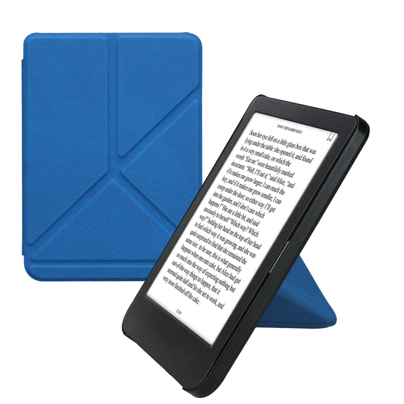 kwmobile Hülle kompatibel mit Kobo Clara BW / Clara Colour / Tolino Shine (5) / Shine Color Hülle - Kunstleder Case - eReader Schutzhülle - Cover Blau Blau  