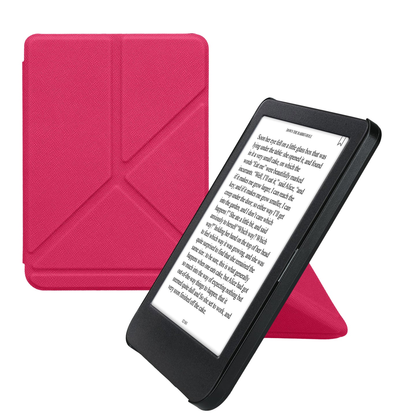 kwmobile Hülle kompatibel mit Kobo Clara BW / Clara Colour / Tolino Shine (5) / Shine Color Hülle - Kunstleder Case - eReader Schutzhülle - Cover Neon Pink Neon Pink  