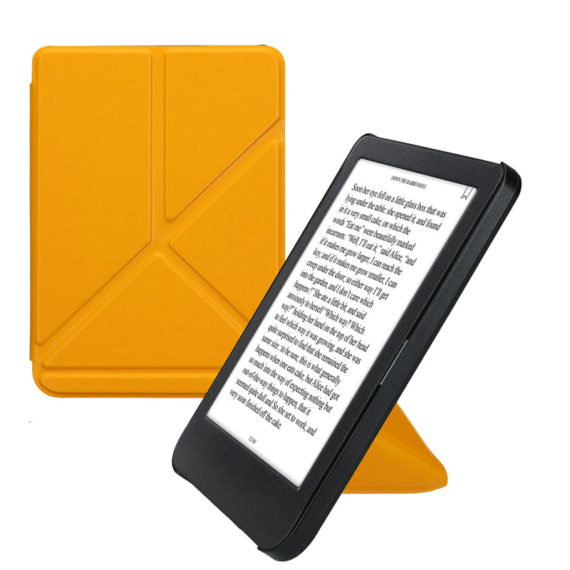 kwmobile Hülle kompatibel mit Kobo Clara BW / Clara Colour / Tolino Shine (5) / Shine Color Hülle - Kunstleder Case - eReader Schutzhülle - Cover Strahlend Gelb Strahlend Gelb  
