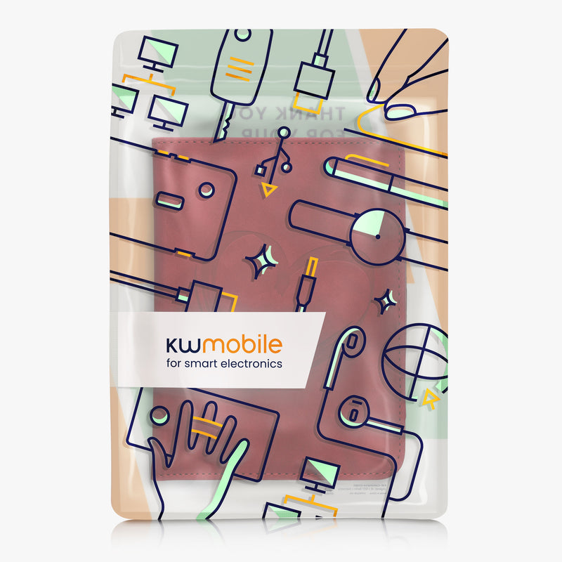 kwmobile Protective Case Compatible with Kobo Clara BW / Clara Colour / Tolino Shine (5) / Shine Color Flip Case - Cover with Hand Strap