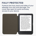 kwmobile Flip Case compatible with Kobo Clara BW / Clara Colour / Tolino Shine (5) / Shine Color Case - eReader Cover made of Faux Leather