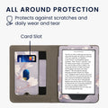 kwmobile Flip Case compatible with Kobo Clara BW / Clara Colour / Tolino Shine (5) / Shine Color - Cover with Hand Strap