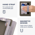 kwmobile Flip Case compatible with Kobo Clara BW / Clara Colour / Tolino Shine (5) / Shine Color - Cover with Hand Strap