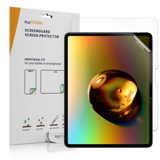 kwmobile 2x Schutzfolie kompatibel mit Apple iPad Air 13" (6. Gen 2024) - Folie klar Full Screen Tablet Transparent  