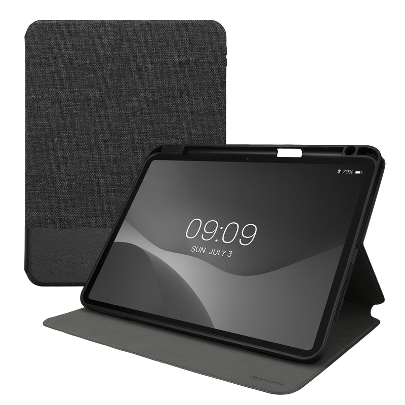 kwmobile Schutzhülle kompatibel mit Apple iPad Pro 11" (2024) - Hülle Slim - Tablet Cover Case mit Ständer Anthrazit Schwarz Anthrazit  
