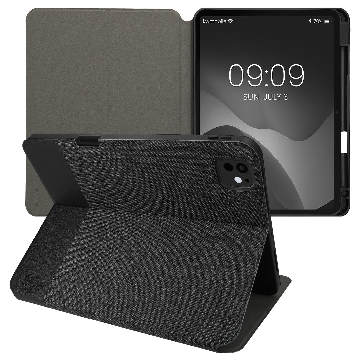 kwmobile Case Compatible with Apple iPad Pro 11" (2024) - Slim Cover - Tablet Case with Stand
