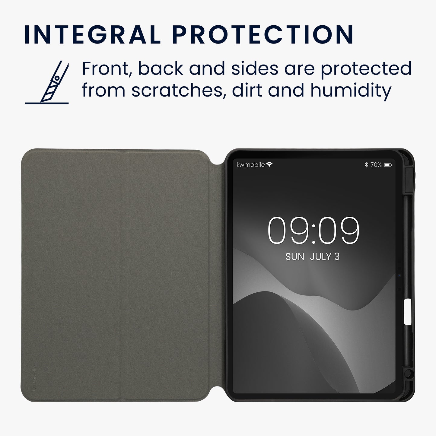 kwmobile Case Compatible with Apple iPad Pro 11" (2024) - Slim Cover - Tablet Case with Stand