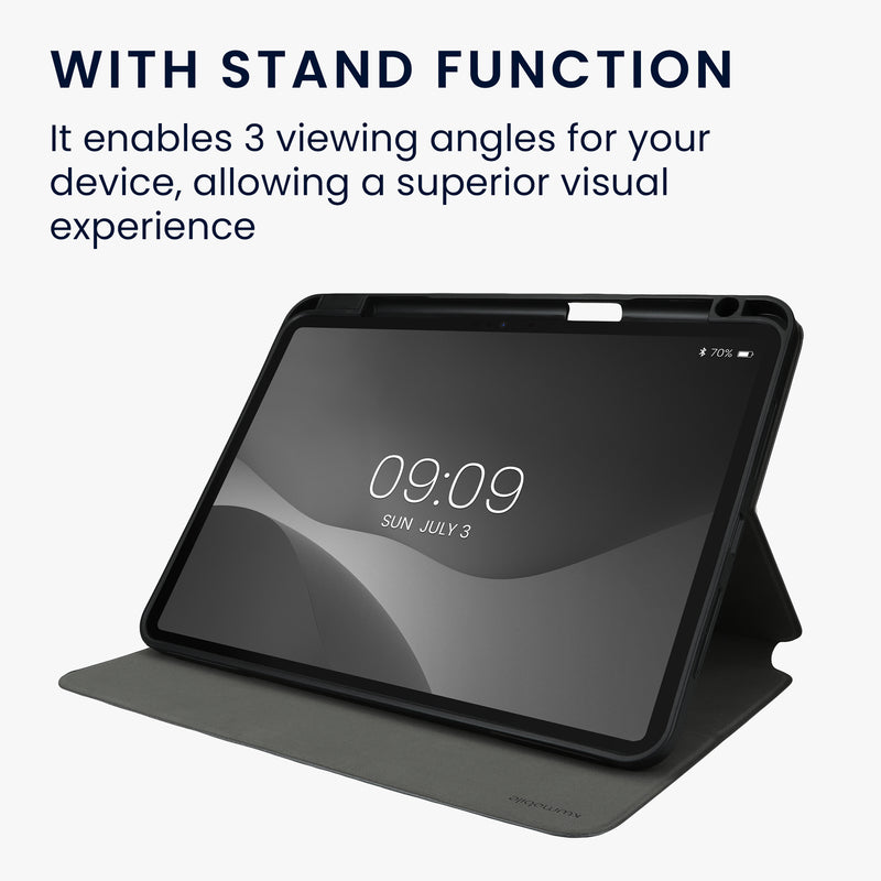 kwmobile Case Compatible with Apple iPad Pro 11" (2024) - Slim Cover - Tablet Case with Stand