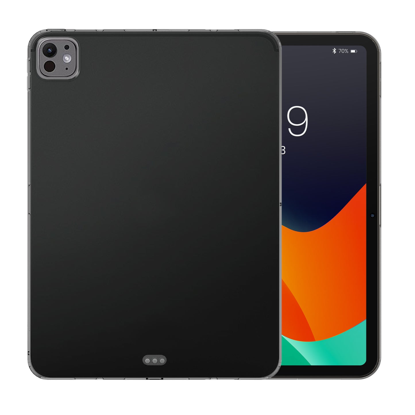 kwmobile Hülle kompatibel mit Apple iPad Pro 13" (2024) Hülle - weiches TPU Silikon Case transparent - Tablet Cover Schwarz Transparent Schwarz  