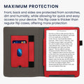 kwmobile Case Compatible with Pocketbook InkPad 4 / Color 3 / Color 2 / Vivlio InkPad 4 / InkPad Color 3 Case - Flip Case with Hand Strap - Faux Leather Cover