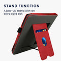 kwmobile Case Compatible with Pocketbook InkPad 4 / Color 3 / Color 2 / Vivlio InkPad 4 / InkPad Color 3 Case - Flip Case with Hand Strap - Faux Leather Cover