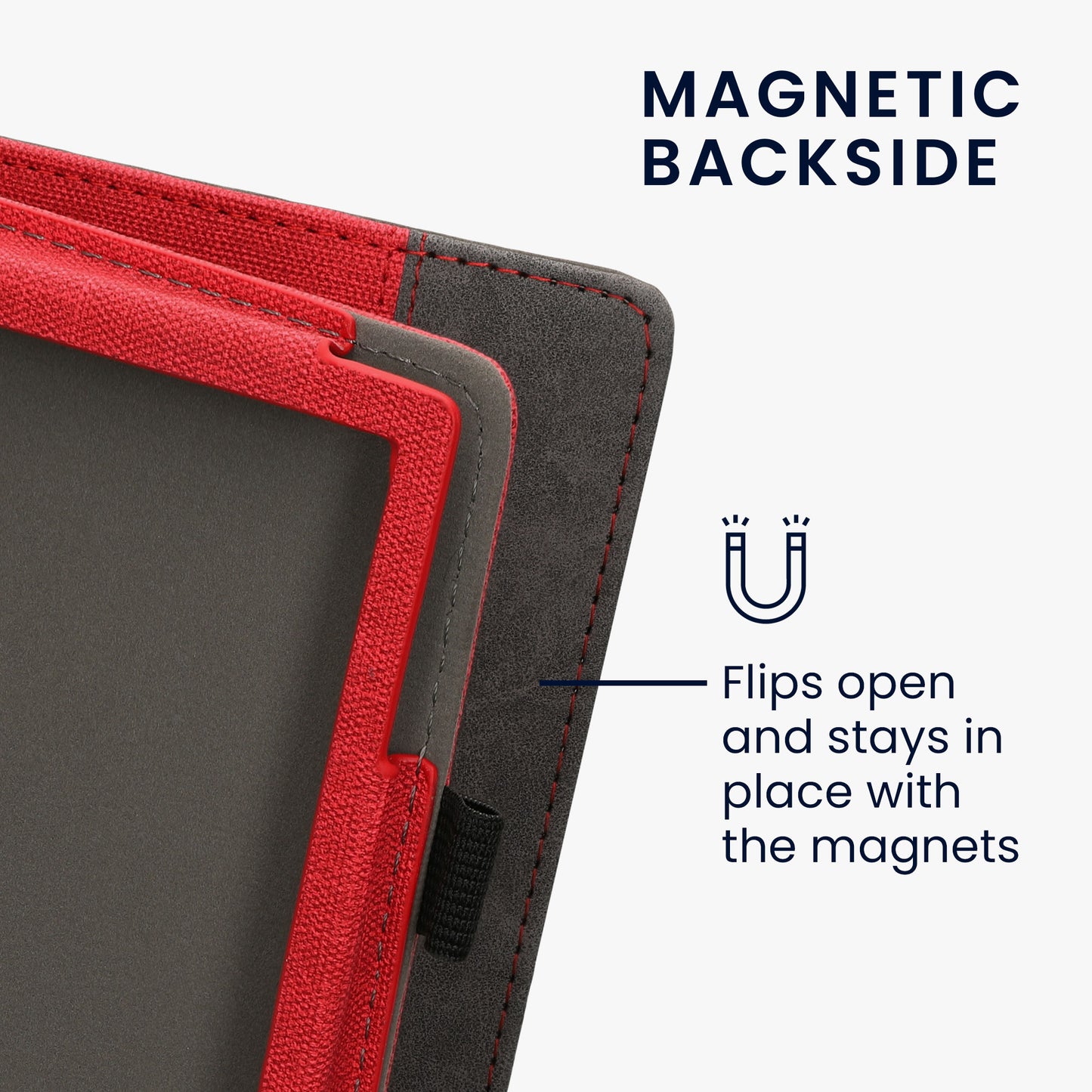 kwmobile Case Compatible with Pocketbook InkPad 4 / Color 3 / Color 2 / Vivlio InkPad 4 / InkPad Color 3 Case - Flip Case with Hand Strap - Faux Leather Cover