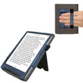 kwmobile Hülle kompatibel mit Pocketbook InkPad 4 / Color 3 / Color 2 / Vivlio InkPad 4 / InkPad Color 3 Hülle - Flip Case mit Handschlaufe - Kunstleder Cover - Dunkelblau Dunkelgrau Dunkelblau  