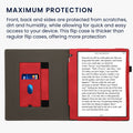 kwmobile Case Compatible with Pocketbook InkPad Eo / Bigme InkNote Color+ Case - Flip Case with Hand Strap - Faux Leather Cover