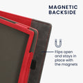 kwmobile Case Compatible with Pocketbook InkPad Eo / Bigme InkNote Color+ Case - Flip Case with Hand Strap - Faux Leather Cover