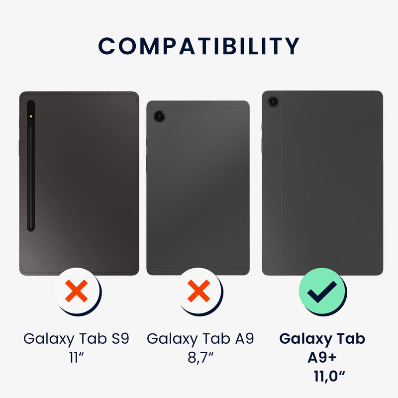 kwmobile Case Compatible with Samsung Galaxy Tab A9+ Tablet Cover