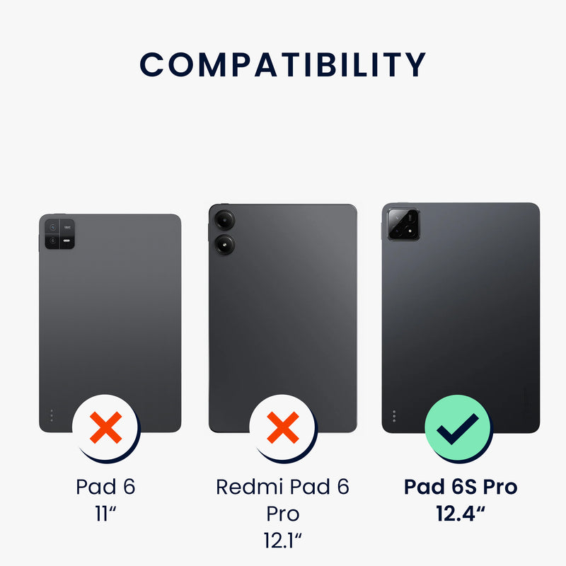 2x Screen Protector compatible with Xiaomi Pad 6S Pro 12.4