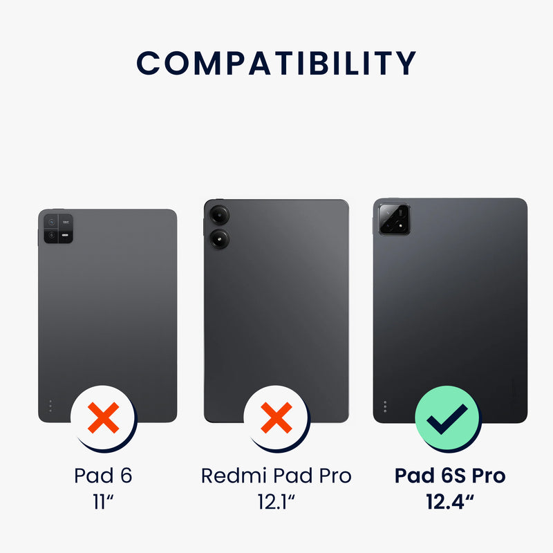 kwmobile Case Compatible with Xiaomi Pad 6S Pro 12.4 Tablet Cover
