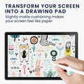 kwmobile Matte Screen Protector compatible with Samsung Galaxy Tab A8 10.5 (2021) Paper Feel Film - Tablet Full Screen Paper Feel Cover - Tablet Paper-Feel Display Film