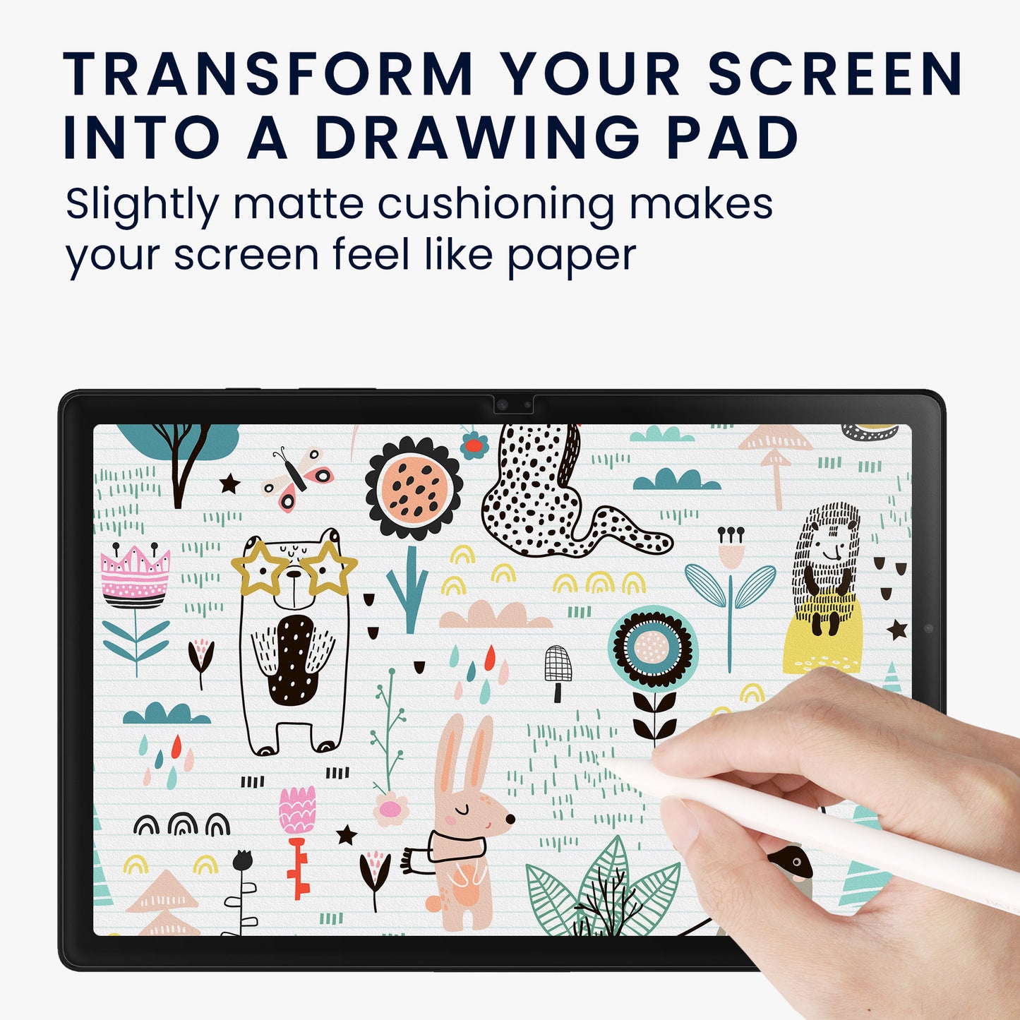 kwmobile Matte Screen Protector compatible with Samsung Galaxy Tab A8 10.5 (2021) Paper Feel Film - Tablet Full Screen Paper Feel Cover - Tablet Paper-Feel Display Film