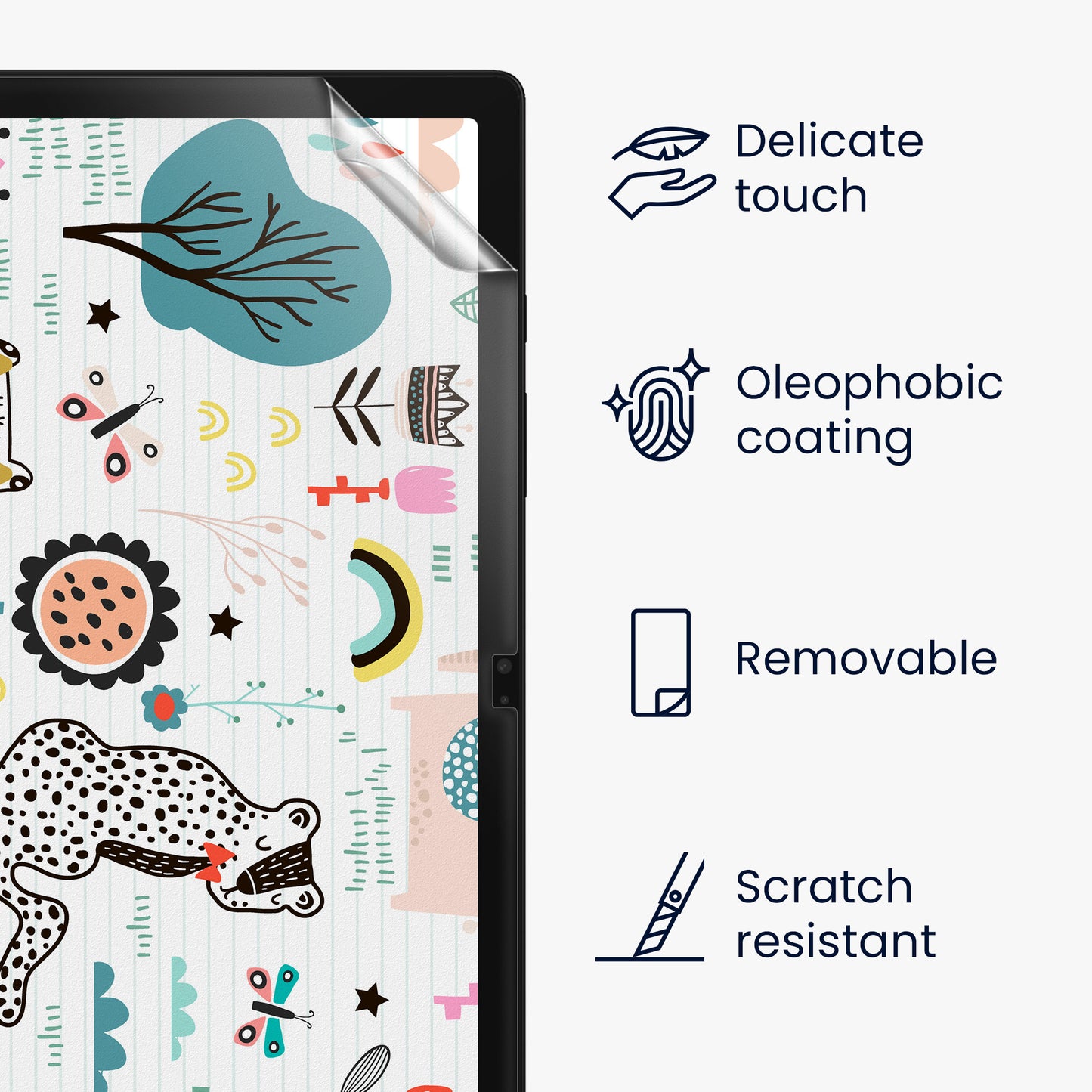 kwmobile Matte Screen Protector compatible with Samsung Galaxy Tab A8 10.5 (2021) Paper Feel Film - Tablet Full Screen Paper Feel Cover - Tablet Paper-Feel Display Film
