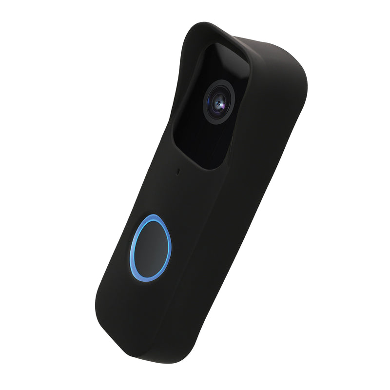 kwmobile Hülle kompatibel mit Blink Video Doorbell - Silikon Cover Case Schutzhülle für Video Türklingel Schwarz Schwarz  